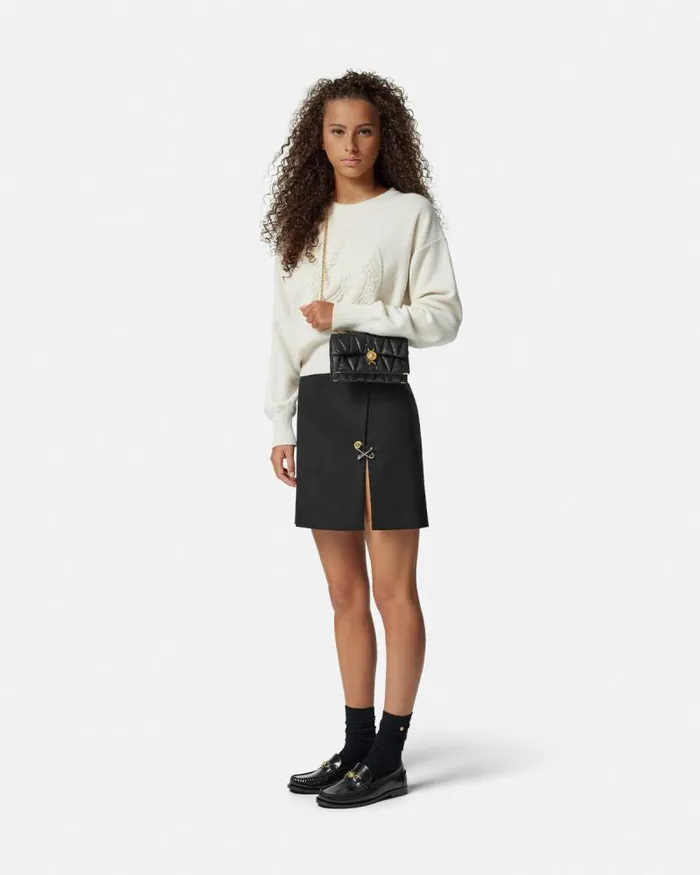 Kleio Quilted Mini Bag Blackgold Women Versace Mini Bags and Clutches