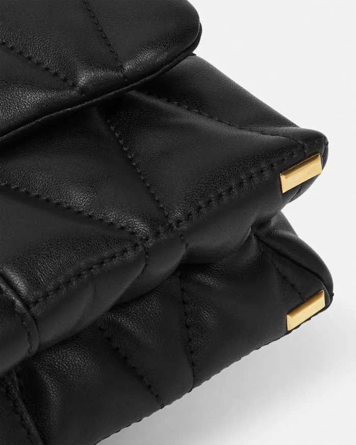 Kleio Quilted Mini Bag Blackgold Women Versace Mini Bags and Clutches