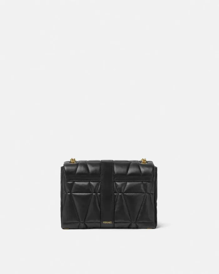 Kleio Quilted Shoulder Bag Blackgold Women Versace Kleio