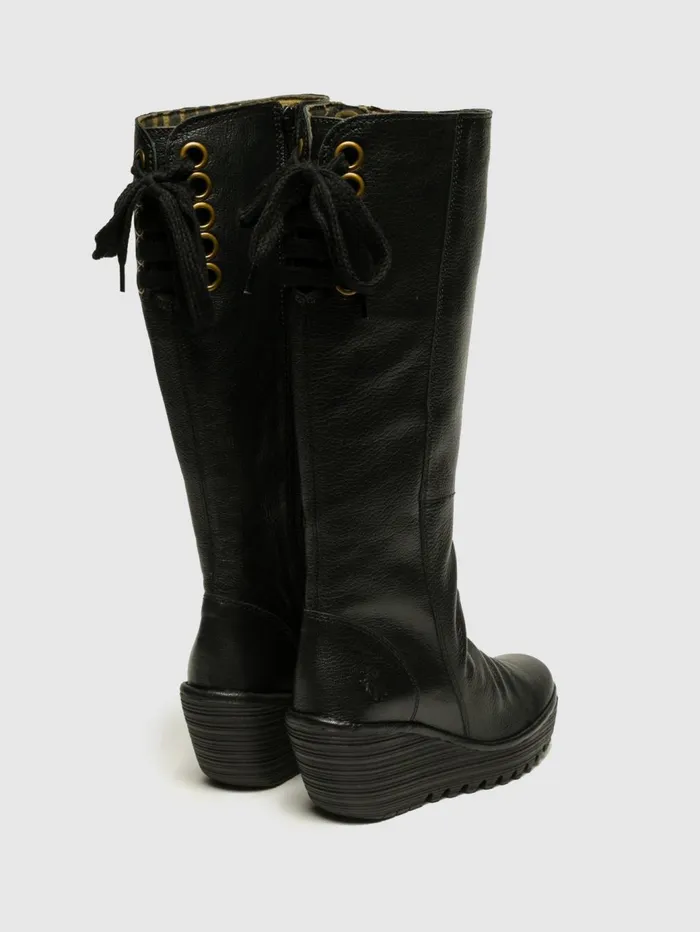 KneeHigh Boots YUST BLACK Women Fly London Boots