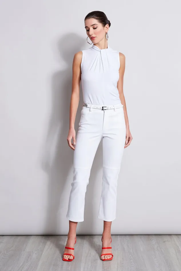 Knits and Sweaters Women Elie Tahari Sleeveless Mock Twist Knit WHITE