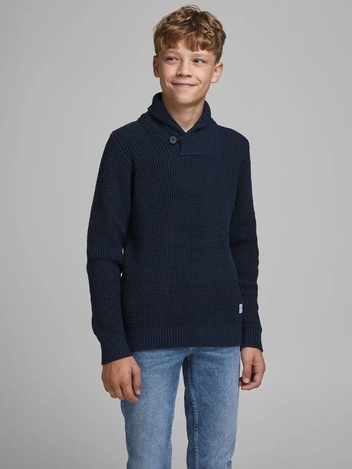 Knitwear JACK and JONES Junior BOYS KNITTED JUMPER Blue Sky Captain Popular