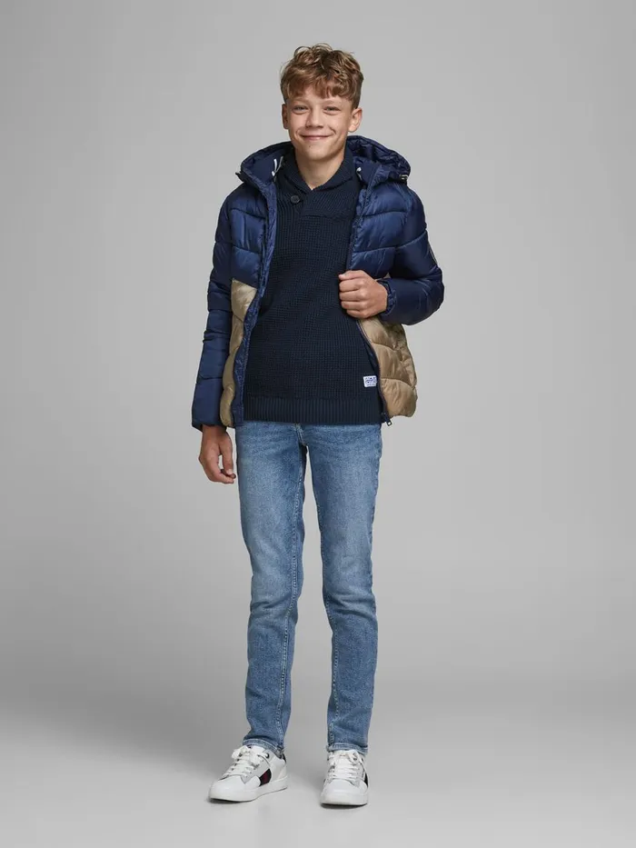 Knitwear JACK and JONES Junior BOYS KNITTED JUMPER Blue Sky Captain Popular