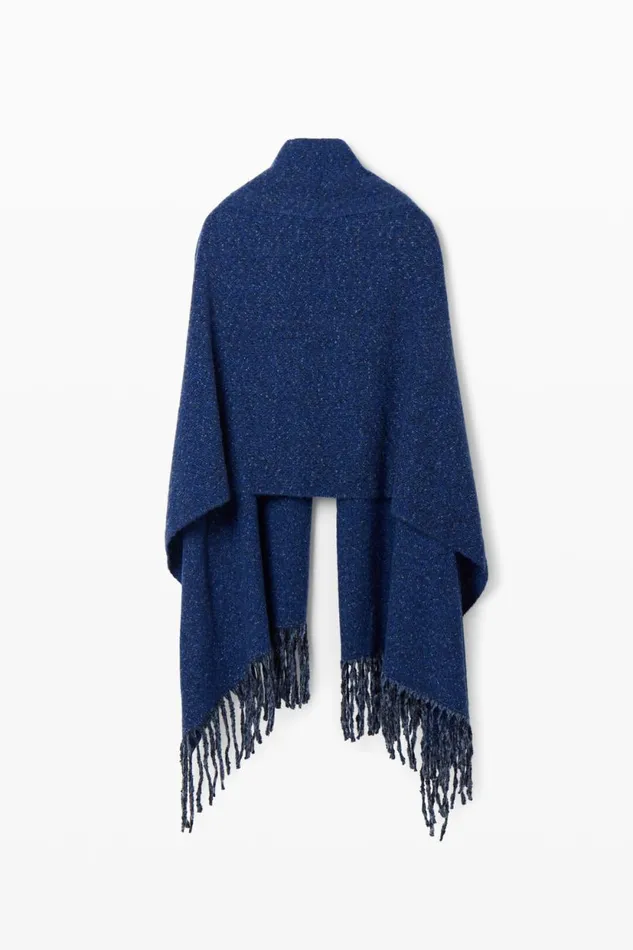 Knitwear Women Desigual Long Twotone Scarf Blue
