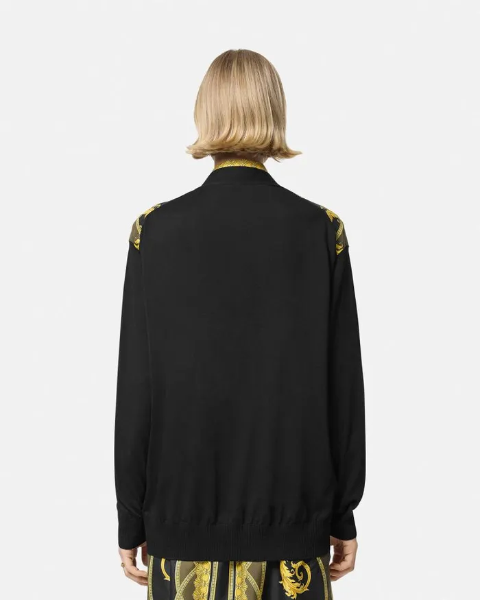 La Coupe Des Dieux Oversized Cardigan Black Women Versace Knitwear