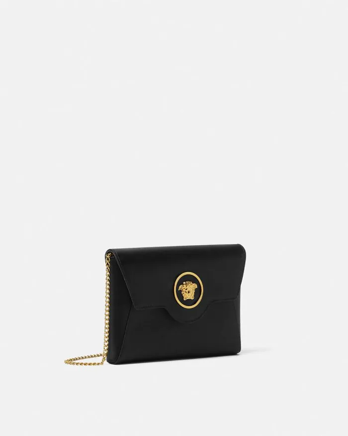 La Medusa Envelope Clutch Blackgold Women Versace Shoulder and Crossbody
