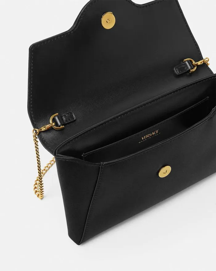 La Medusa Envelope Clutch Blackgold Women Versace Shoulder and Crossbody