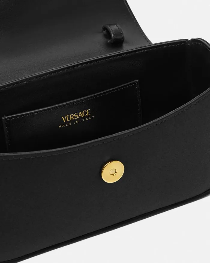 La Medusa Satin Mini Bag Blackgold Women Versace Top Handle