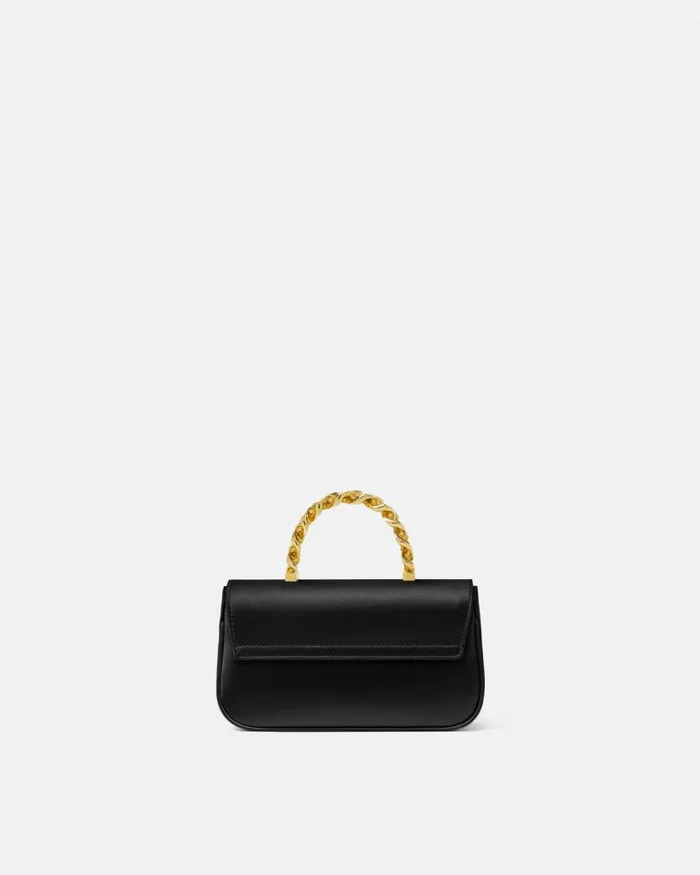 La Medusa Satin Mini Bag Blackgold Women Versace Top Handle