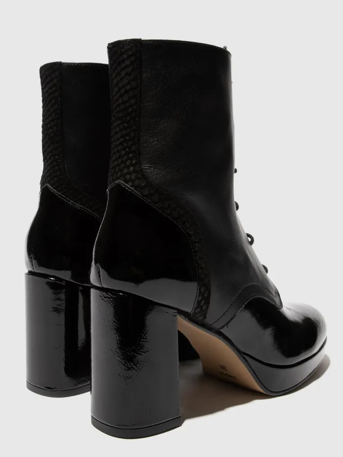Laceup Ankle Boots ESIE182FLY BLACK Women Fly London Ankle Boots