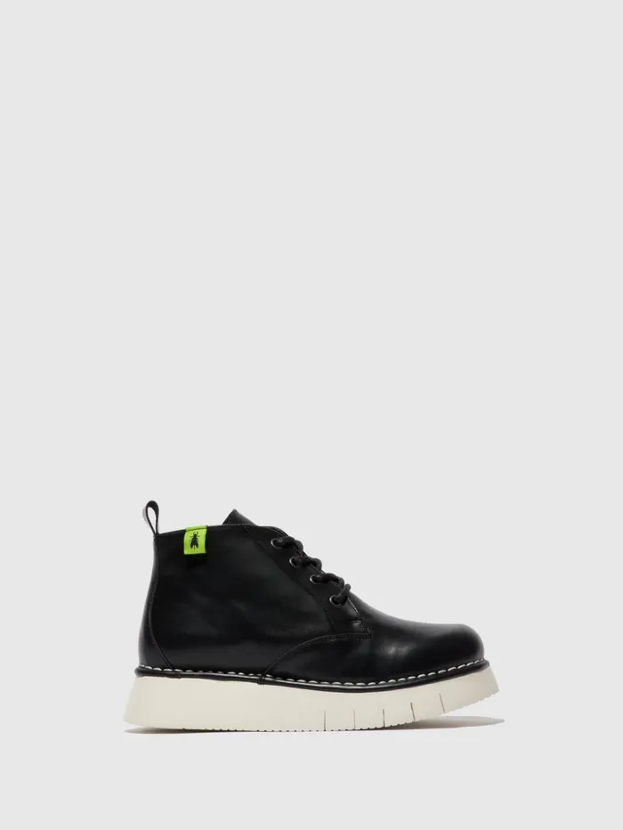 Laceup Ankle Boots IDDA244FLY TUNDER BLACK Women Fly London Ankle Boots