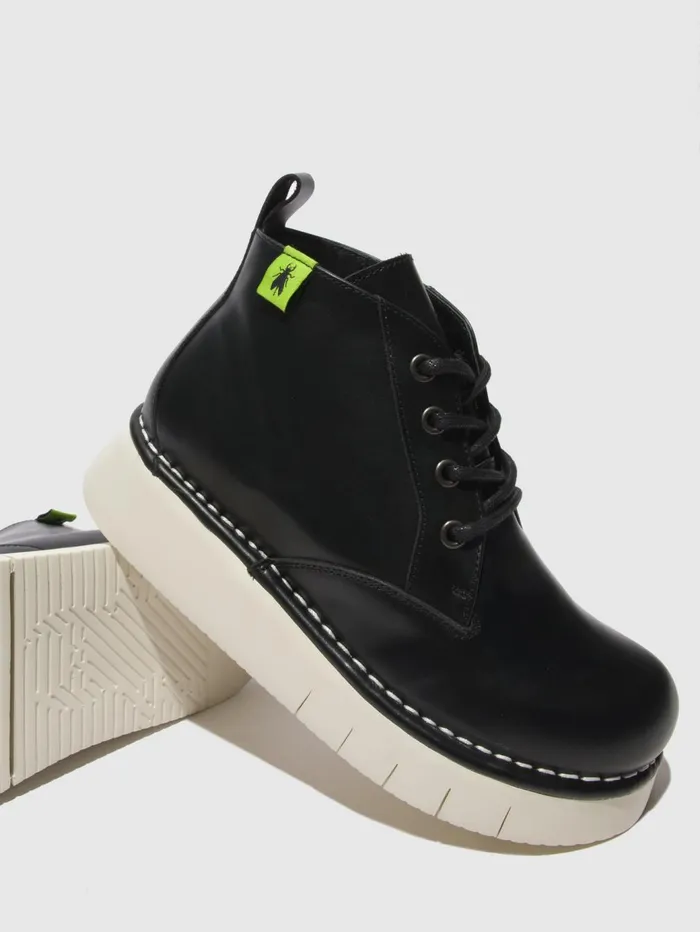 Laceup Ankle Boots IDDA244FLY TUNDER BLACK Women Fly London Ankle Boots