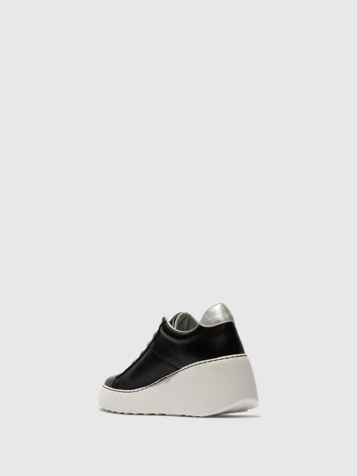 Laceup Trainers DELF580FLY BLACKSILVER Women Fly London Trainers