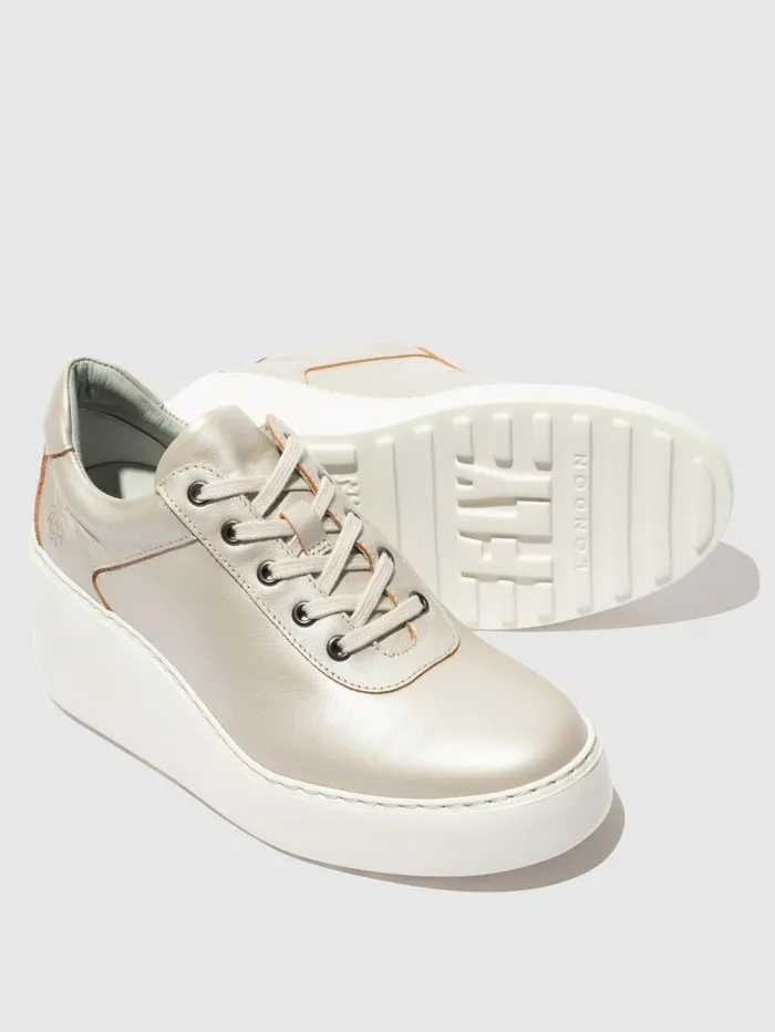 Laceup Trainers DIPO638FLY SILVER Women Fly London Trainers