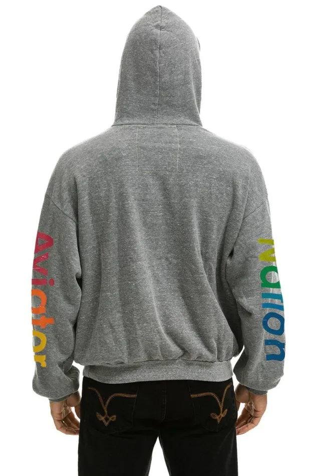 Laguna Beach Relaxed Pullover Hoodie 8211 Heather Grey WomenMen Aviator Nation Hoodies