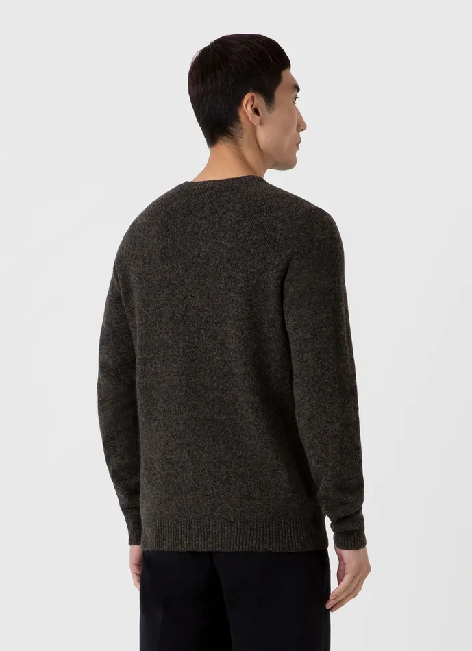 Lambswool Crew Neck Jumper Khaki Twist Knitwear ussunspel Men Lambswool Crew Neck Jumper Khaki Twist Knitwear ussunspel Men