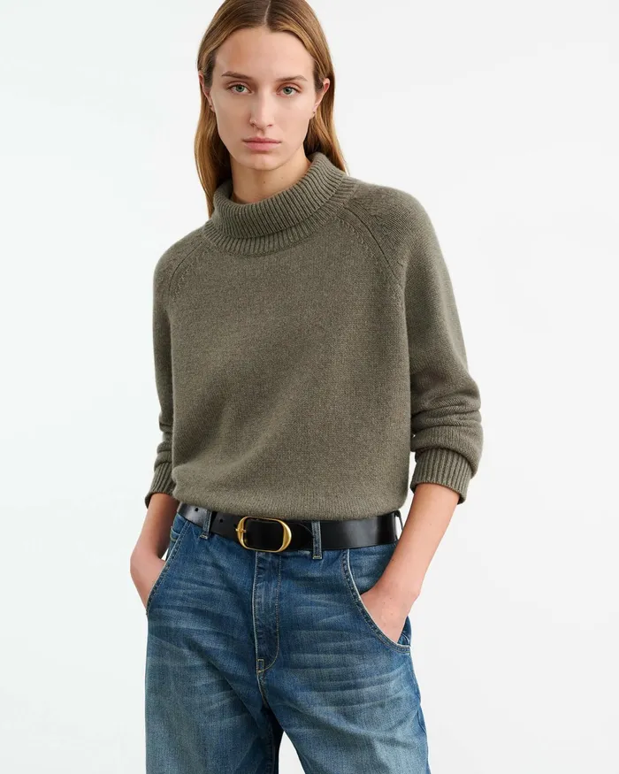 LANIE SWEATER Light Army Green Women Nili Lotan Knits and Sweaters