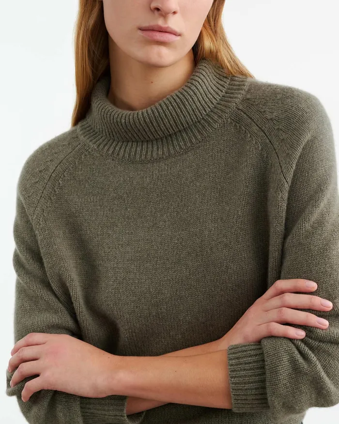 LANIE SWEATER Light Army Green Women Nili Lotan Knits and Sweaters