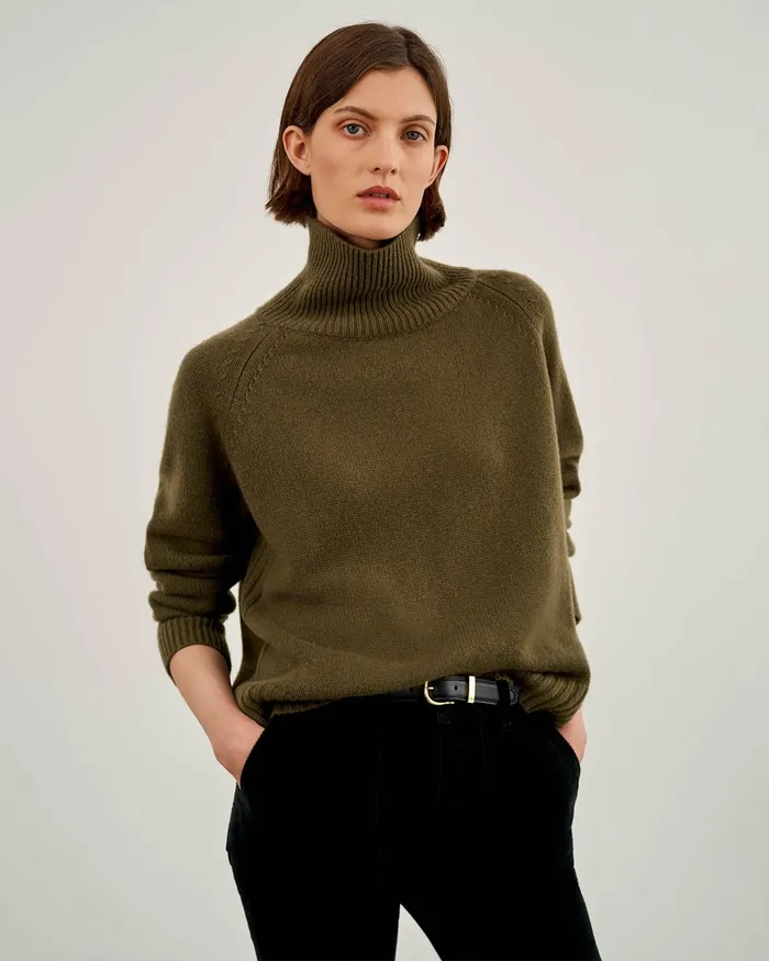LANIE SWEATER Light Army Green Women Nili Lotan Knits and Sweaters