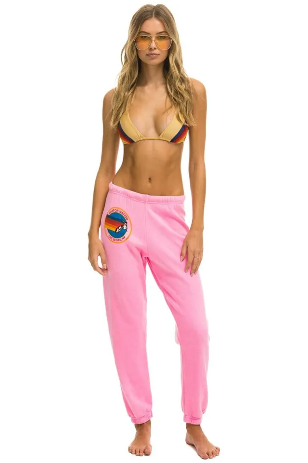 Las Vegas Sweatpant 8211 Neon Pink Women Aviator Nation Sweatpants