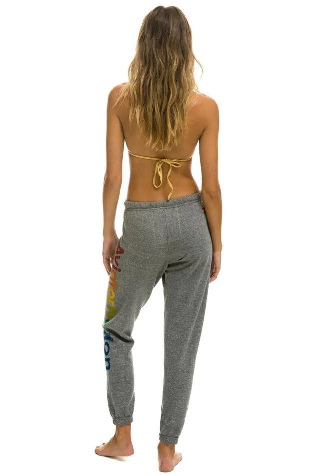 Las Vegas Sweatpants 8211 Heather Grey Women Aviator Nation Sweatpants