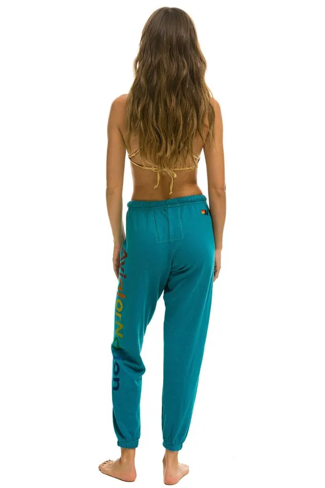 Las Vegas Sweatpants 8211 Teal Women Aviator Nation Sweatpants