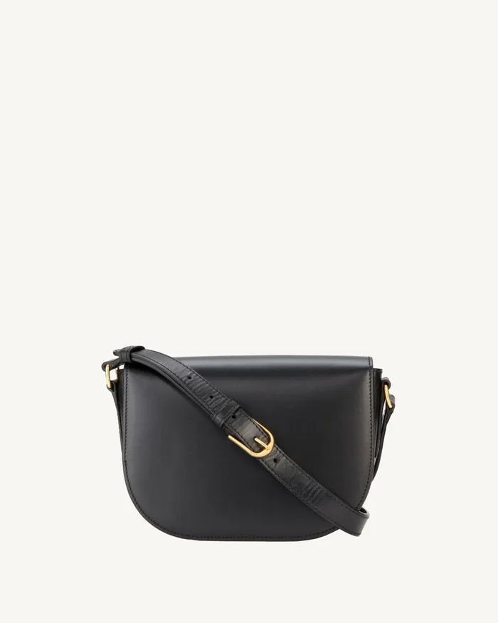LE ELLIE SADDLE BAG Black And Gold Women Nili Lotan Handbags