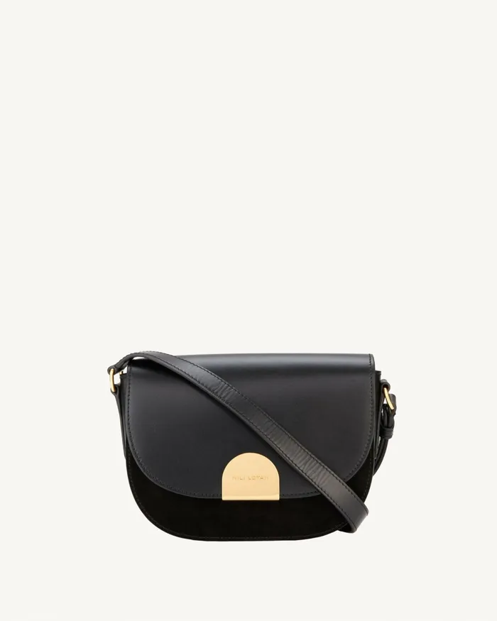 LE ELLIE SADDLE BAG Black And Gold Women Nili Lotan Handbags