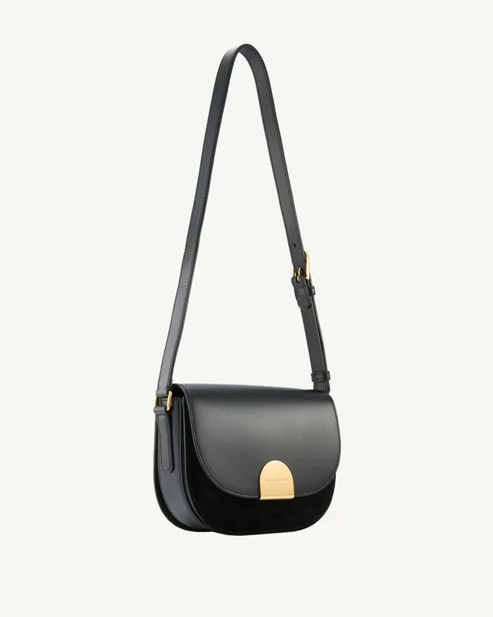 LE ELLIE SADDLE BAG Black And Gold Women Nili Lotan Handbags