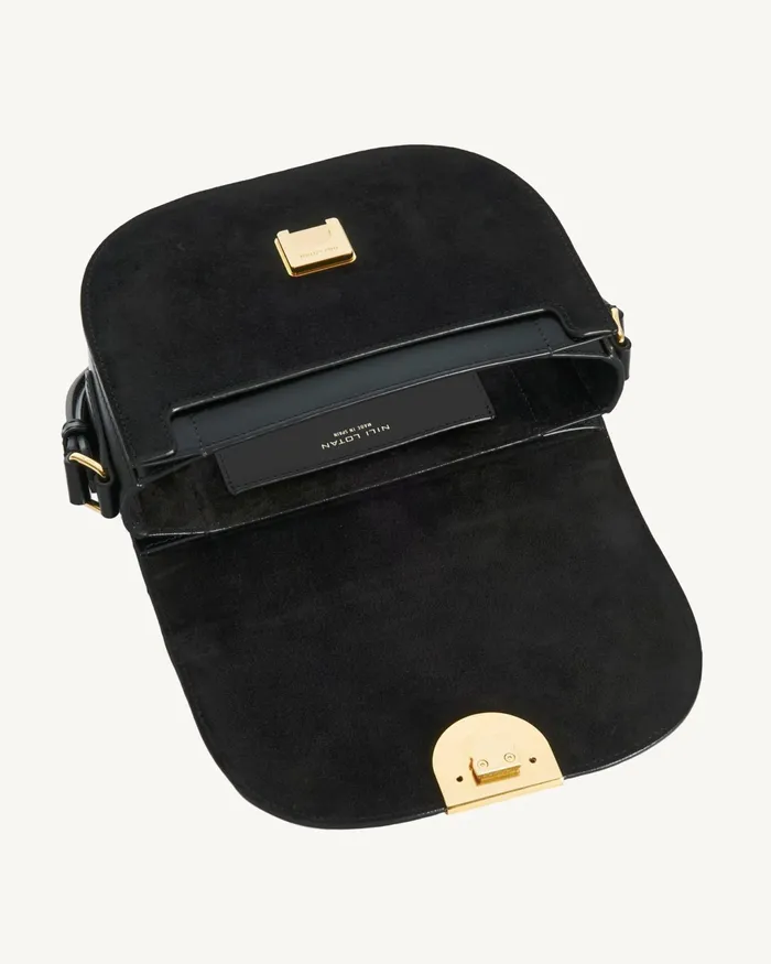 LE ELLIE SADDLE BAG Black And Gold Women Nili Lotan Handbags