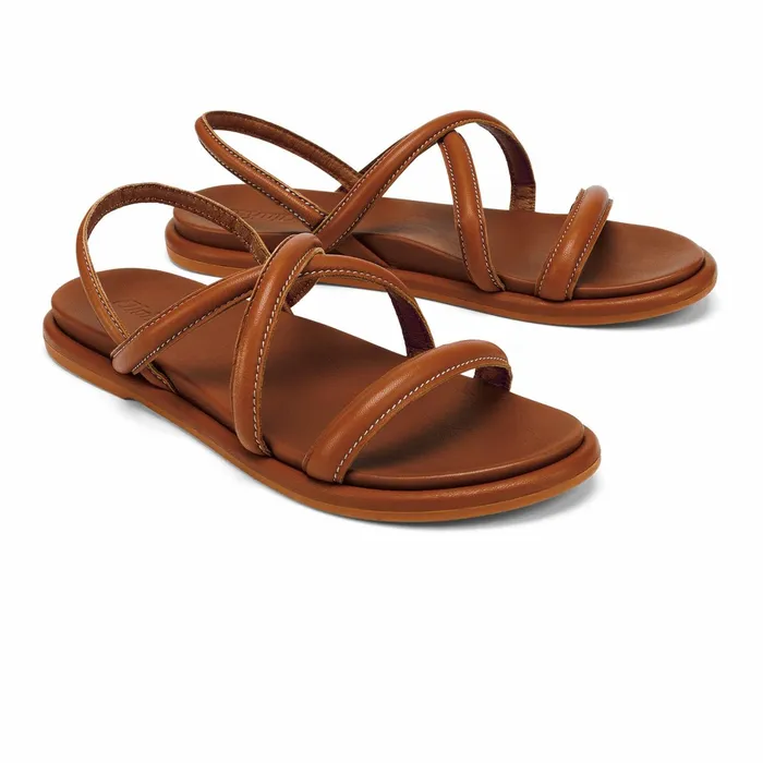 Leather Women Olukai Tiare Strappy Leather Sandals 8211 Fox