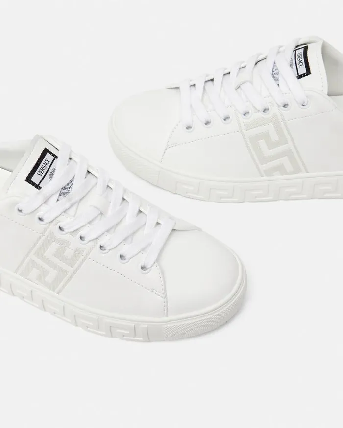 Leopard Greca Trainers White Men Versace Sneakers