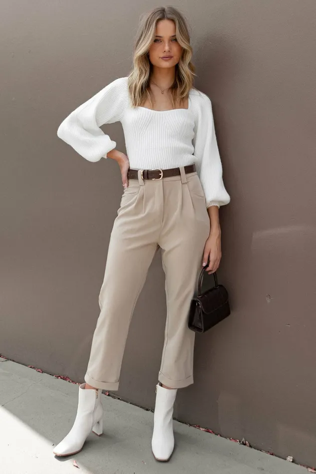 Lexie Pants Beige Pants Petal and Pup Women