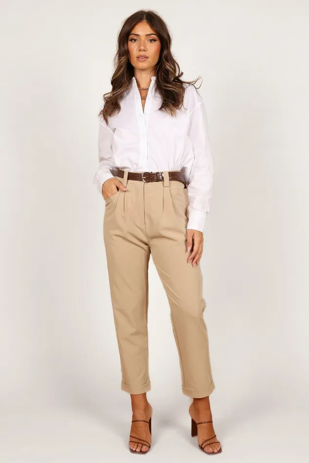 Lexie Pants Beige Pants Petal and Pup Women