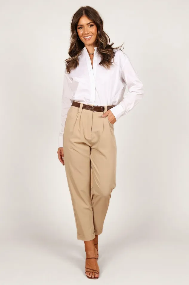 Lexie Pants Beige Pants Petal and Pup Women