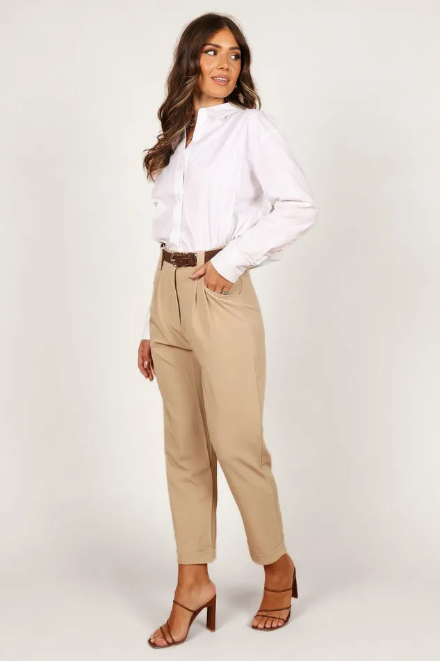 Lexie Pants Beige Pants Petal and Pup Women