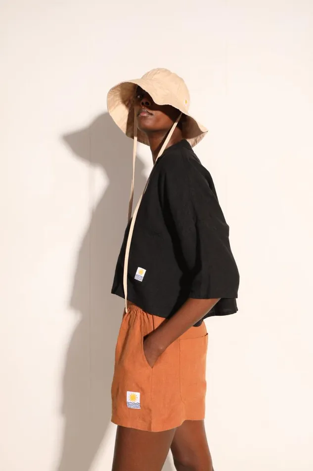 LF Markey Tops Women Maxim Linen Shirt Black