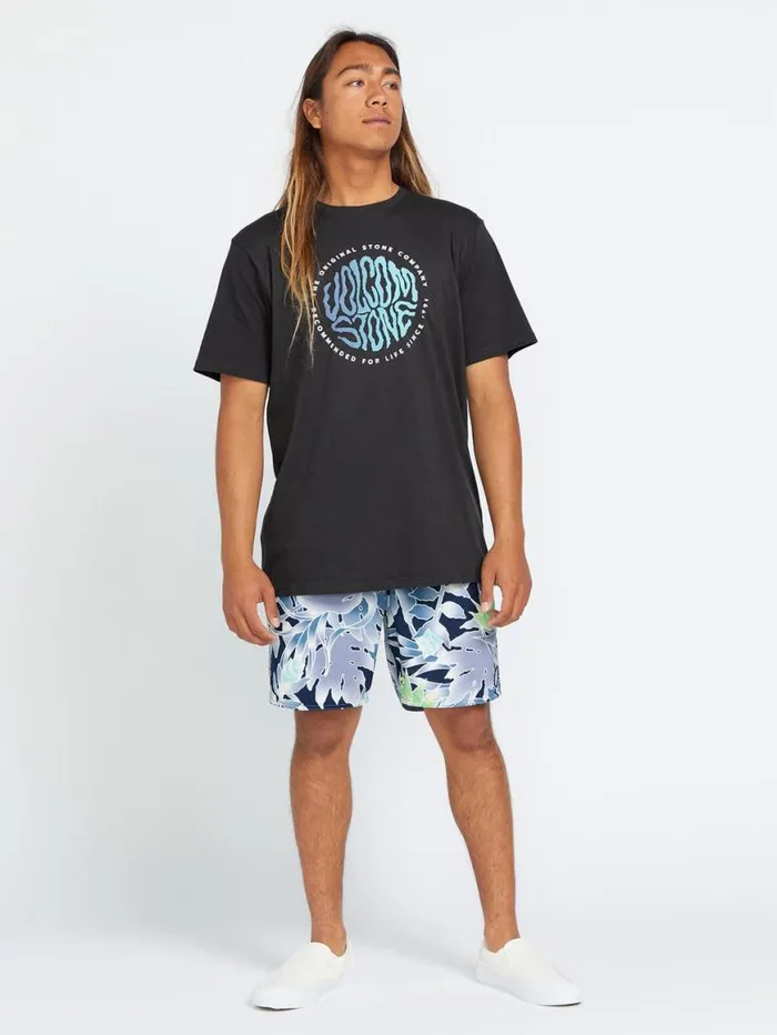 Lido Print Trunks 8211 Navy Mens Volcom Boardshorts and Trunks