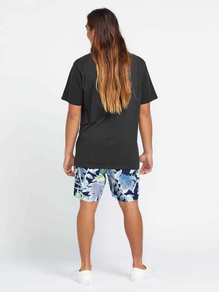 Lido Print Trunks 8211 Navy Mens Volcom Boardshorts and Trunks