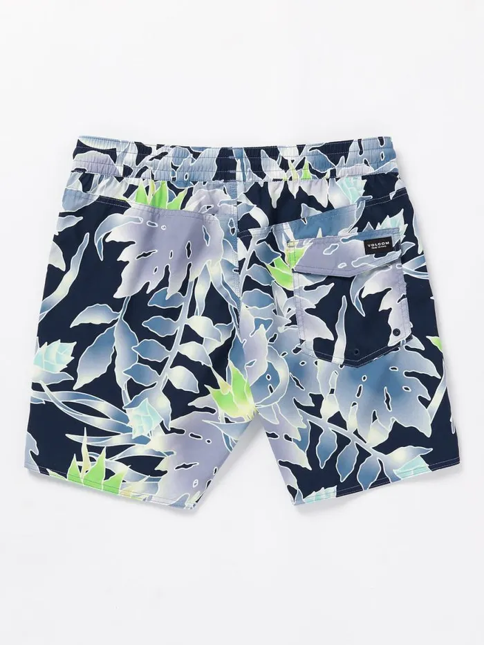 Lido Print Trunks 8211 Navy Mens Volcom Boardshorts and Trunks