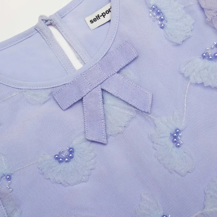 Lilac Tulle Midi Dress Women Self Portrait Flower Girl Lilac Tulle Midi Dress Women Self Portrait Flower Girl