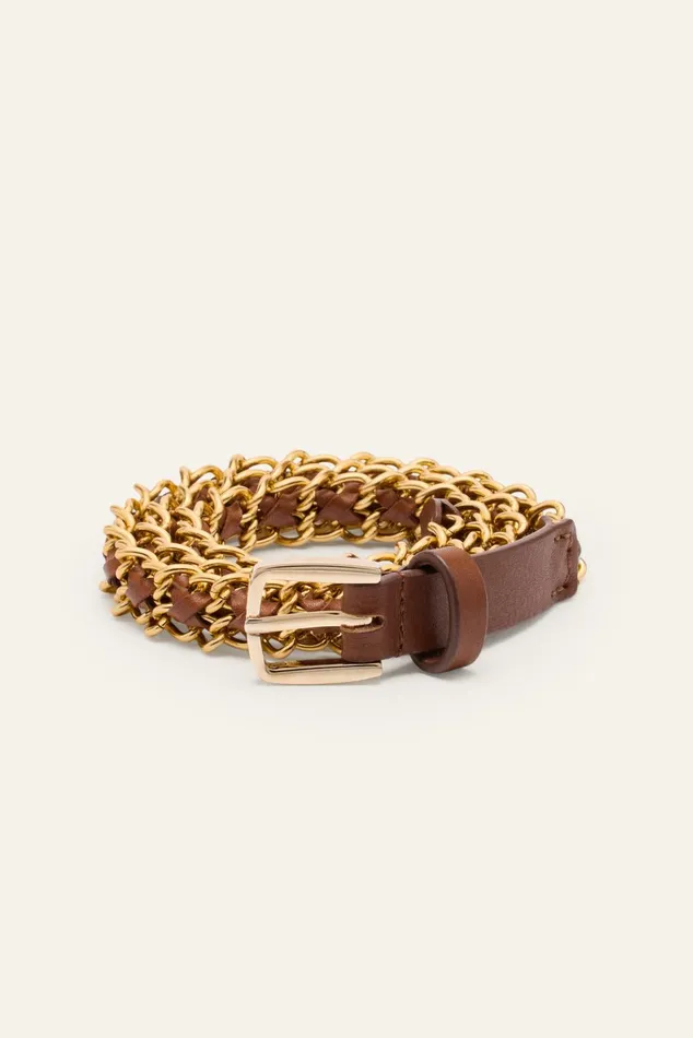 Link Belt Brooke Brown Women Baandsh Belts