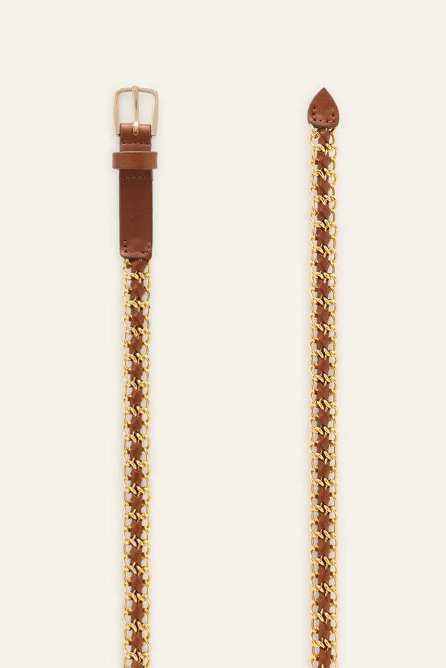 Link Belt Brooke Brown Women Baandsh Belts