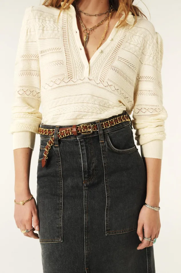 Link Belt Brooke Brown Women Baandsh Belts