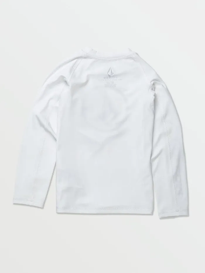 Little Boys Lido Solid Long Sleeve Rashguard 8211 White Kids Volcom Rashguards