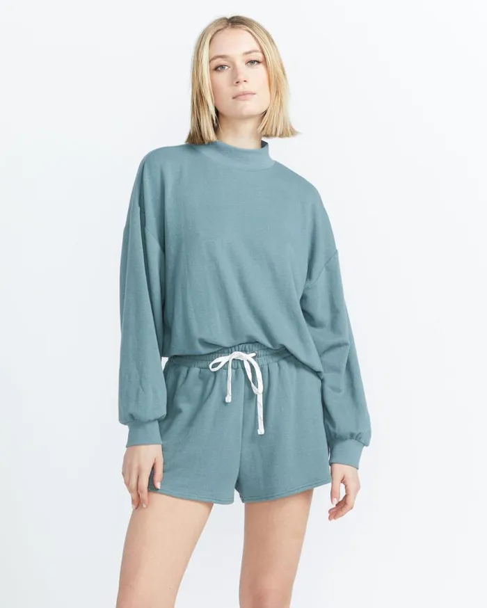 Lived In Lounge Frenchie Shorts 8211 Sea Swell Green Womens Volcom Bottoms