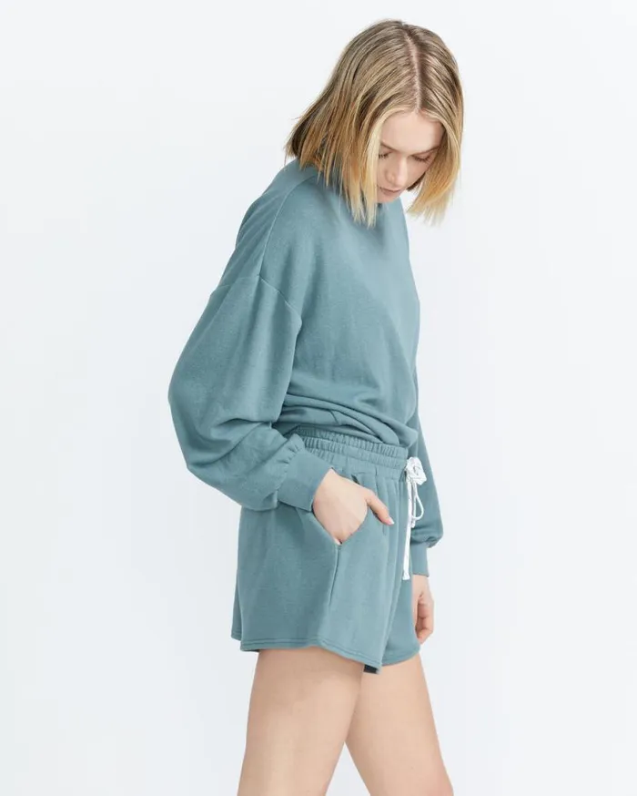 Lived In Lounge Frenchie Shorts 8211 Sea Swell Green Womens Volcom Bottoms