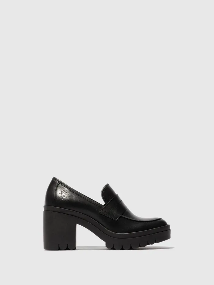 Loafers Shoes TOKY803FLY DUBLIN BLACK Women Fly London Shoes