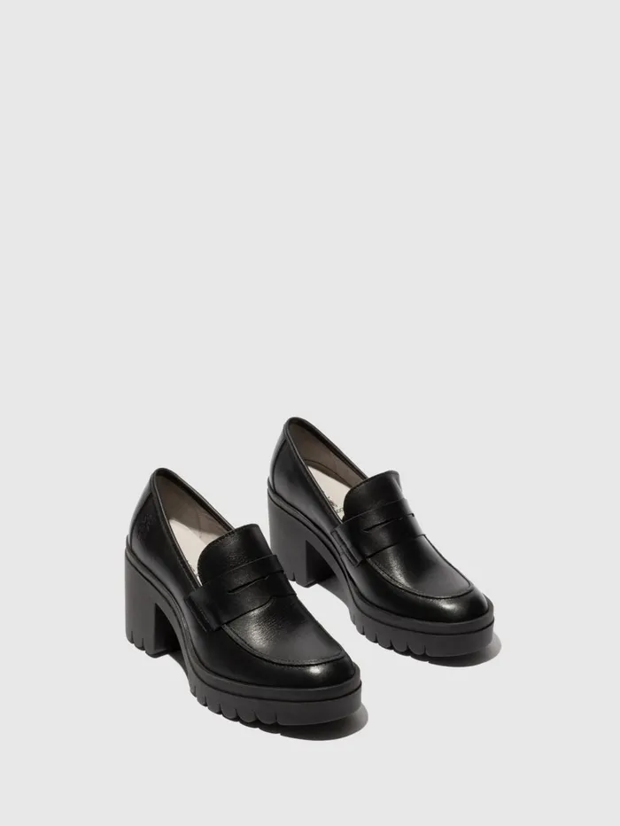 Loafers Shoes TOKY803FLY DUBLIN BLACK Women Fly London Shoes