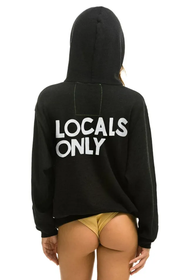 Locals Only Hoodie 8211 Black WomenMen Aviator Nation Hoodies